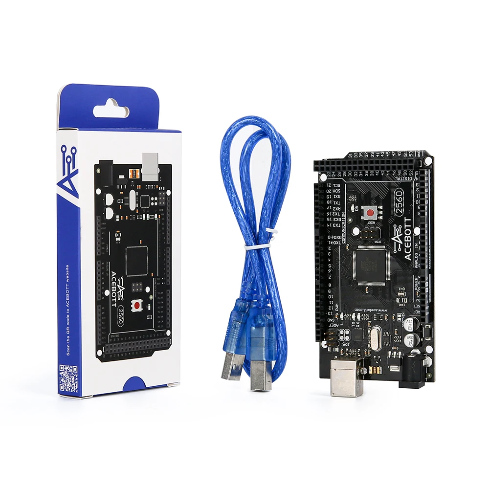 Фото Плата разработки ACEBOTT Mega 2560 R3 Atmega 2560, совместимая с Arduino Mega 2560 №1