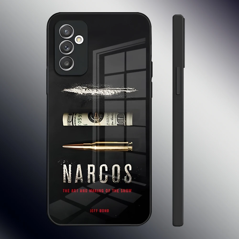 Фото Plata O Plomo Narcos Pablo Escobar Чехол для телефона Samsung S24 Ultra S23 S22 S20 Fe S21 Plus A54 A34 A24 A53 A13 A16 Стеклянный чехол №3