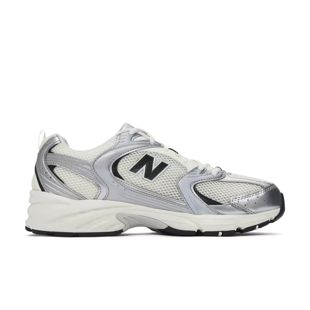 Фото New Balance NB530 Y2K Millennium унисекс низкие городские кроссовки для повседневной носки – серебристо-черные, комфортные и прочные MR530GMT №3