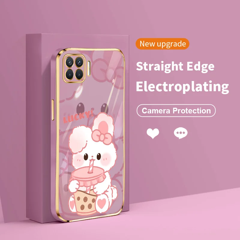 

Ultra Cover for OPPO A93 4G F17 F19 Pro A94 A57 A17 a79 A75 A73 Reno 4 5 F F11 F5 F7 F9 Pro Realme 2 Pro U1 bow Rabbit Case