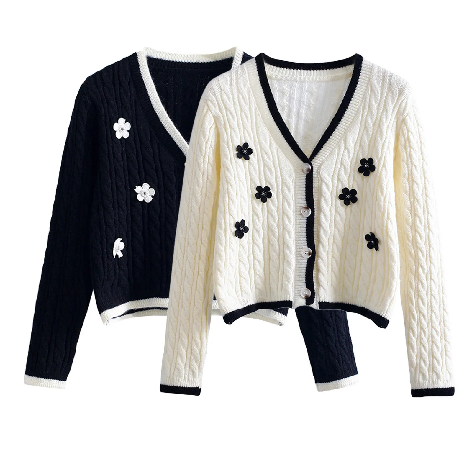 

Women's Cardigan Sweaters 2023 Open Front Long Sleeve Button Down Knit Jackets Winter Jacket 3x