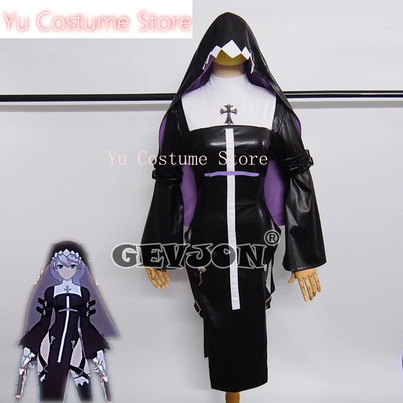 Аниме! Honkai Impact 3 Kallen Kaslana наряд монахини прекрасная униформа карнавальный костюм