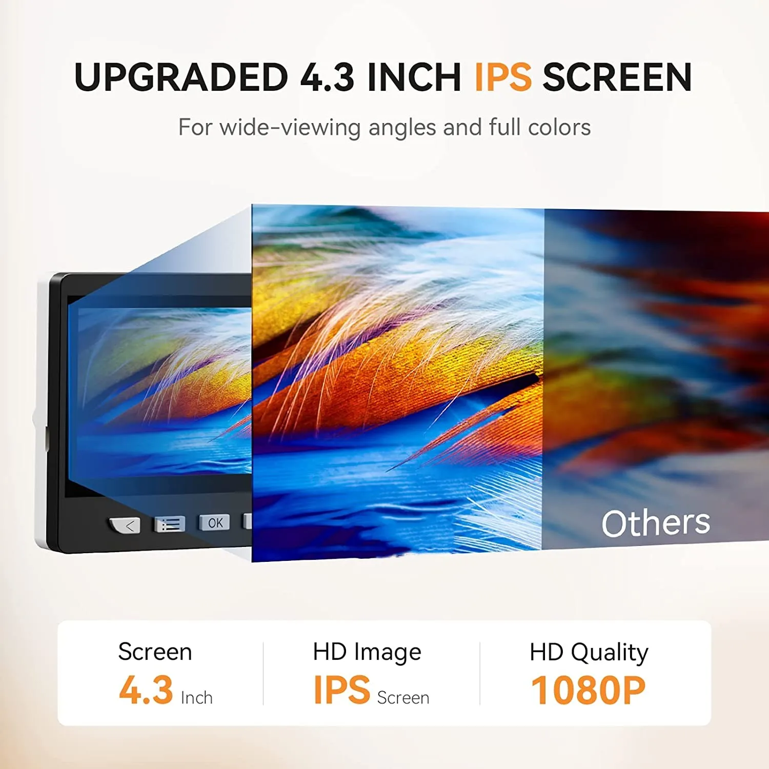 TOMLOV Цифровой USB-микроскоп С 4 3-дюймовым ЖК-дисплеем 1000-кратное Увеличение