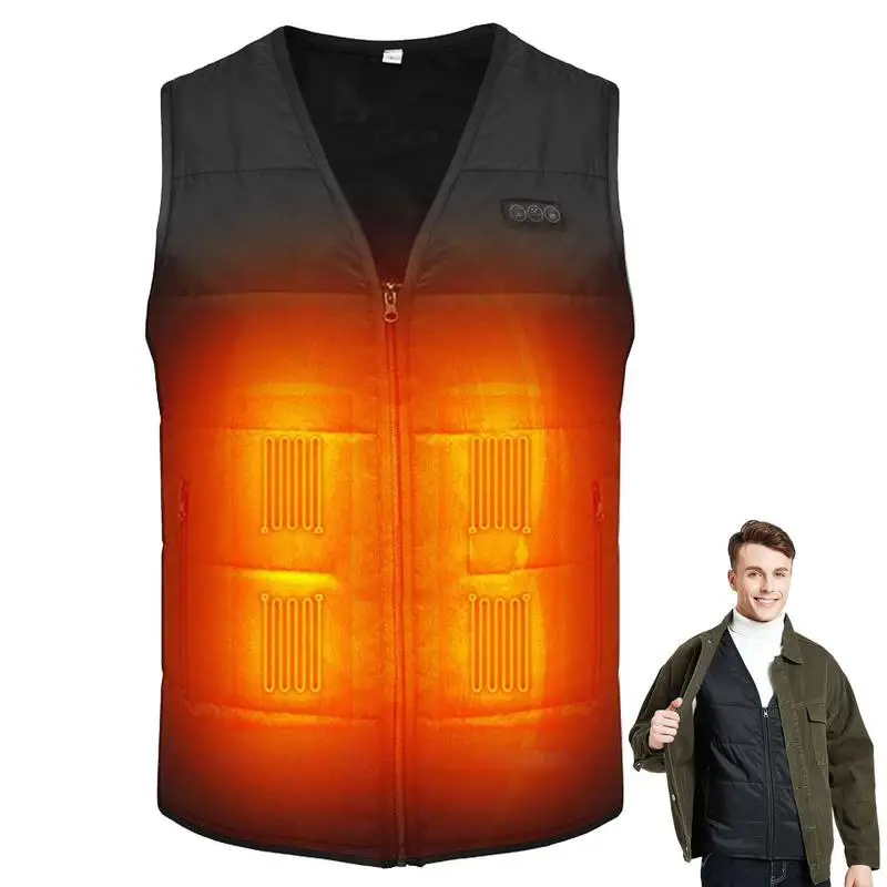 

Жилет с подогревом для мужчин и женщин, умная куртка с зарядкой через USB и 3 регулируемыми жилетками с 10-зонным подогревом для мужчин и женщин