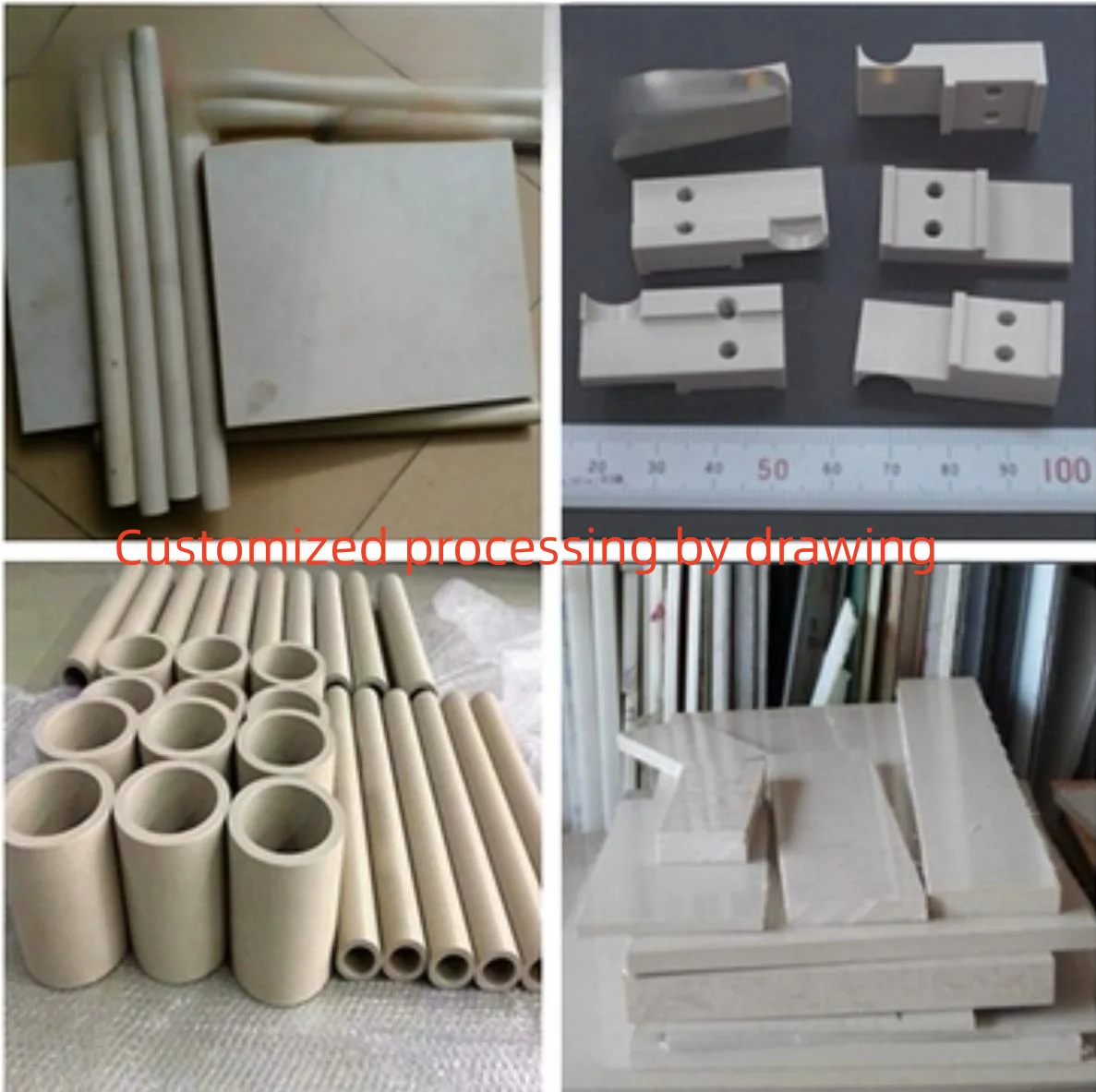 

Customized PE rod Yellow epoxy board nylon zero cut carving PTFE/PU Uni Adhesive Plate Stainless Steel CNC Processing