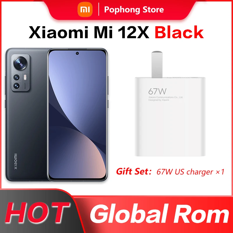 Global Rom Xiaomi Mi 12X 5G MobilePhone 6.28 inch 120Hz AMOLED Curved screen Snapdragon 870 Octa Core 67W Wired Charge NFC