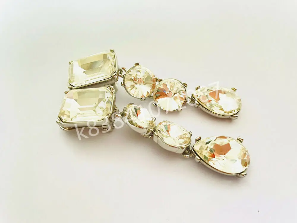 

Серебряные серьги с прозрачными кристаллами «Оскар Де ла Рента» VTG