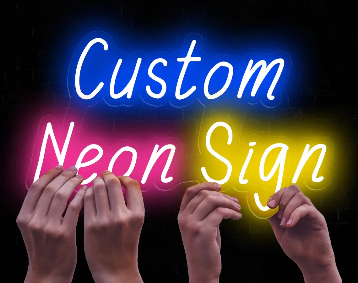 

Custom Neon Sign Light Personalised LED Sign Business Logo Name Design Birthday Party Wedding Decoration Room Wall Night Lamp