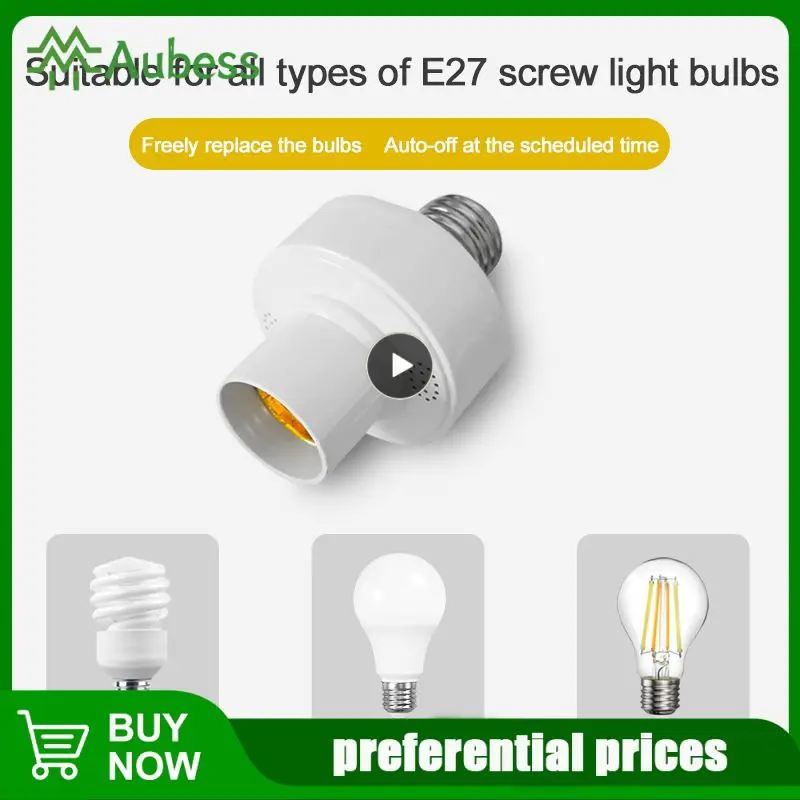 

Remote Control Led Lamp Holder Base 2.4g Smart Light Socket App Control E27 Lamp Holder Wireless Basic Protocol White
