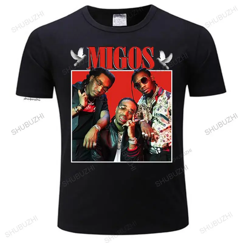 

Migos 90s Vintage Unisex Black Tshirt men t shirt cotton tshirt men summer fashion t-shirt euro size tee-shirt homme tops
