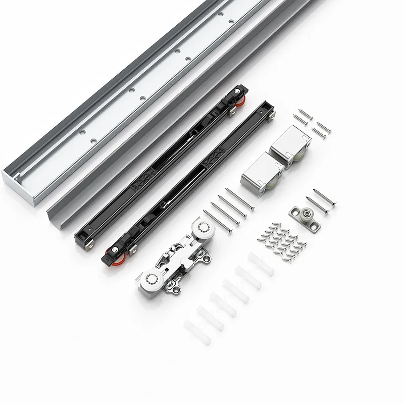 

Скрытая фурнитура для раздвижных дверей сарая, 34 дюйма, 863 мм, комплект направляющих для раздвижных дверей, раздвижные двери для домашнего интерьера, скрытая раздвижная направляющая