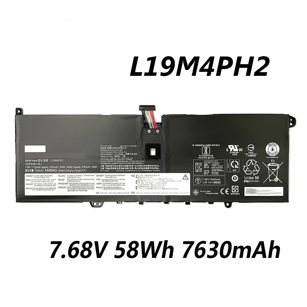 Аккумулятор L19M4PH2 L19C4PH2 для ноутбука 7 68 в 58 Вт-ч 7630 мАч Lenovo Yoga Pro-13IKB 81C4 9 14ITL5 82BG001MAU Series