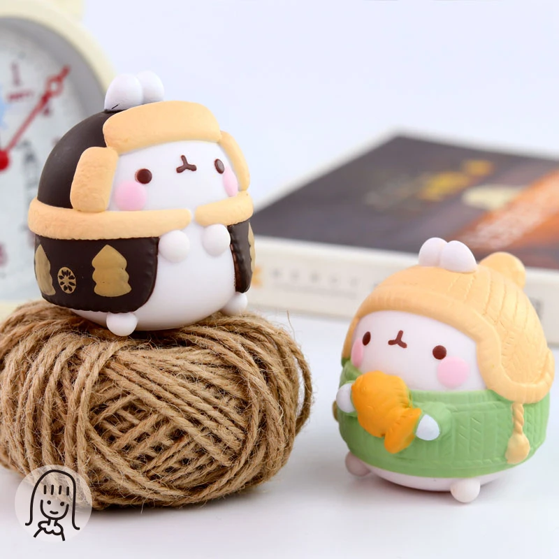

Korean Molang Rabbit Warm Winter Limited Blind Box Anime Figure Toys Cute Model Birthday Girl Gift Pvc Surprise Doll Mystery Box