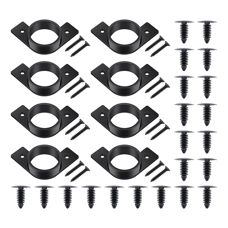 

8 Pcs Black Foot Guide Rail And 50 Pcs 7.5-8 Mm Honeycomb Pins Compatible With D1 Cutter Bed Hold Down Pins