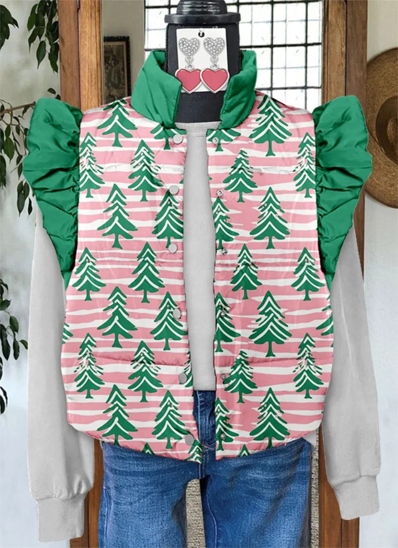 Камуфляжная зимняя женская куртка без рукавов с леопардовым принтом и 3D удобный