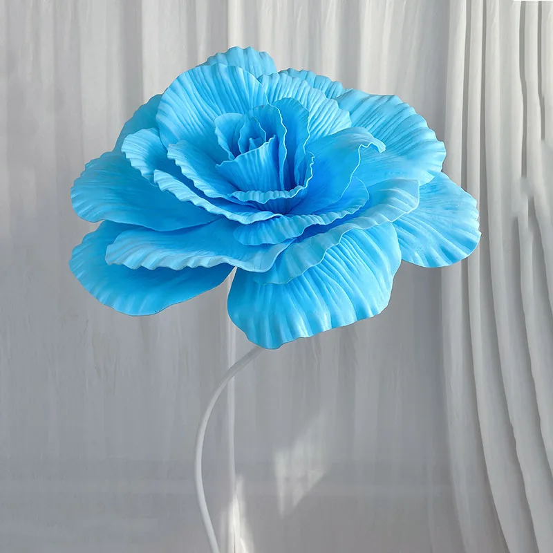 

Artificial PE Rose Flower Decoration Party Wedding Backdrop Road Lead Large Foam Roses Shopping Mall Window Display Floral