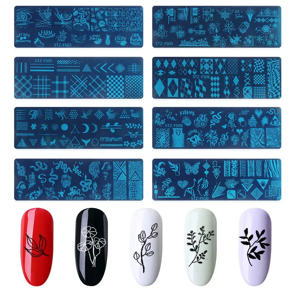 

Nail Art Template Tiger Leopard Manicure Stencils Nail Polish Template Animal Printing Snake Nail Stamping Plates