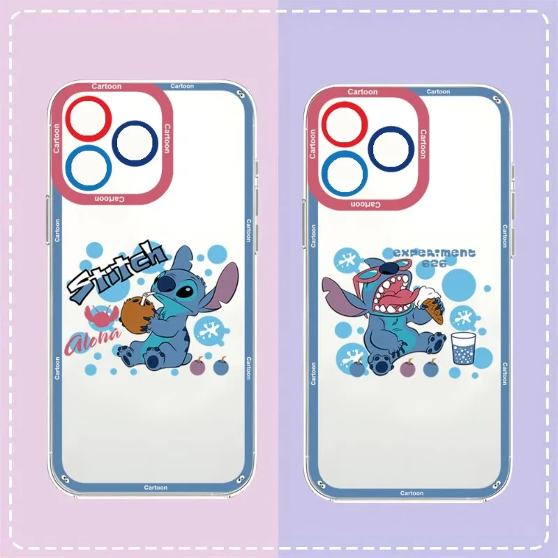 

Cartoon Stitch Phone Case Angel Eyes Phone Case For IPhone 14 Plus 13 12 11 Pro Max Mini Soft Transparent Cover