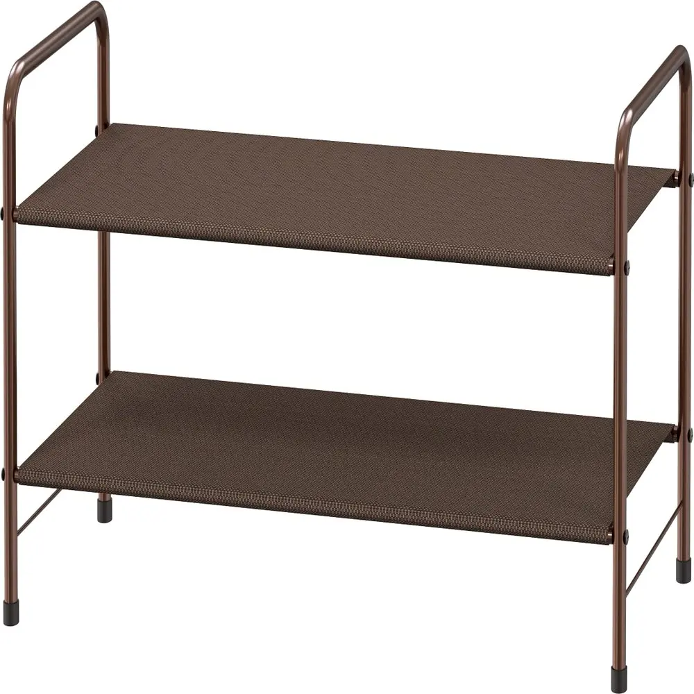 

POPTOP 2-Tier стеллаж для хранения обуви Органайзер, бронза