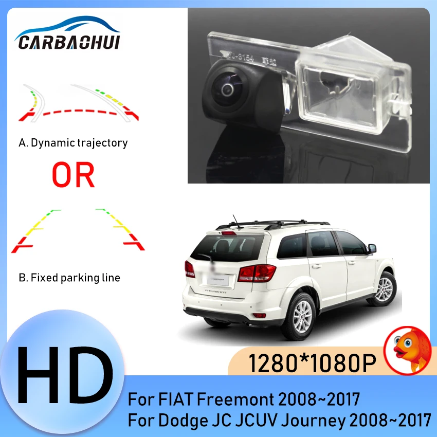 Visione notturna auto retromarcia Backup retrovisore parcheggio HD CCD telecamera posteriore impermeabile per FIAT Freemont per Dodge JC JCUV Journey