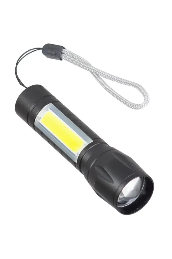 

Rechargeable Metal rain water proof Xpe + Cob led flashlight Pd-5568