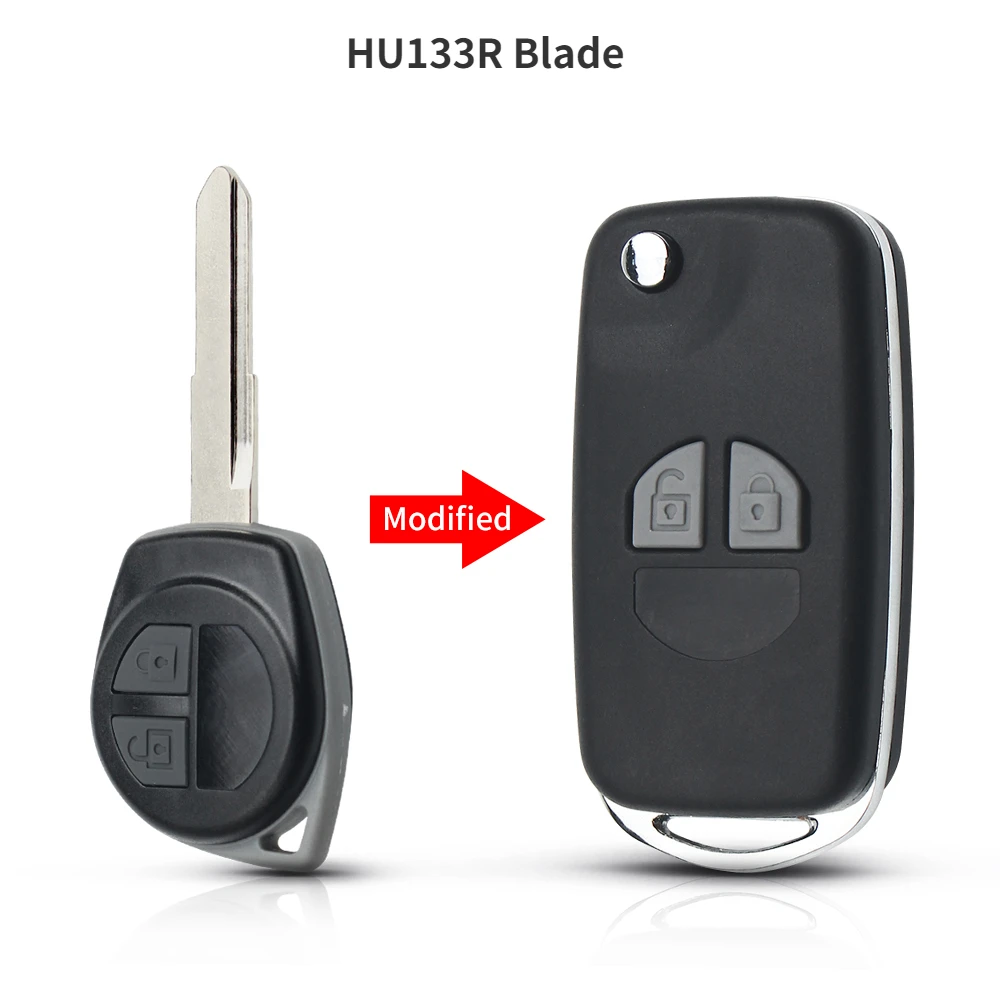 

Чехол-книжка для автомобильного ключа Dandkey для Suzuki Swift Grage Vitara Alto Igins SX4 Vauxhall Agila, складной, 2 кнопки