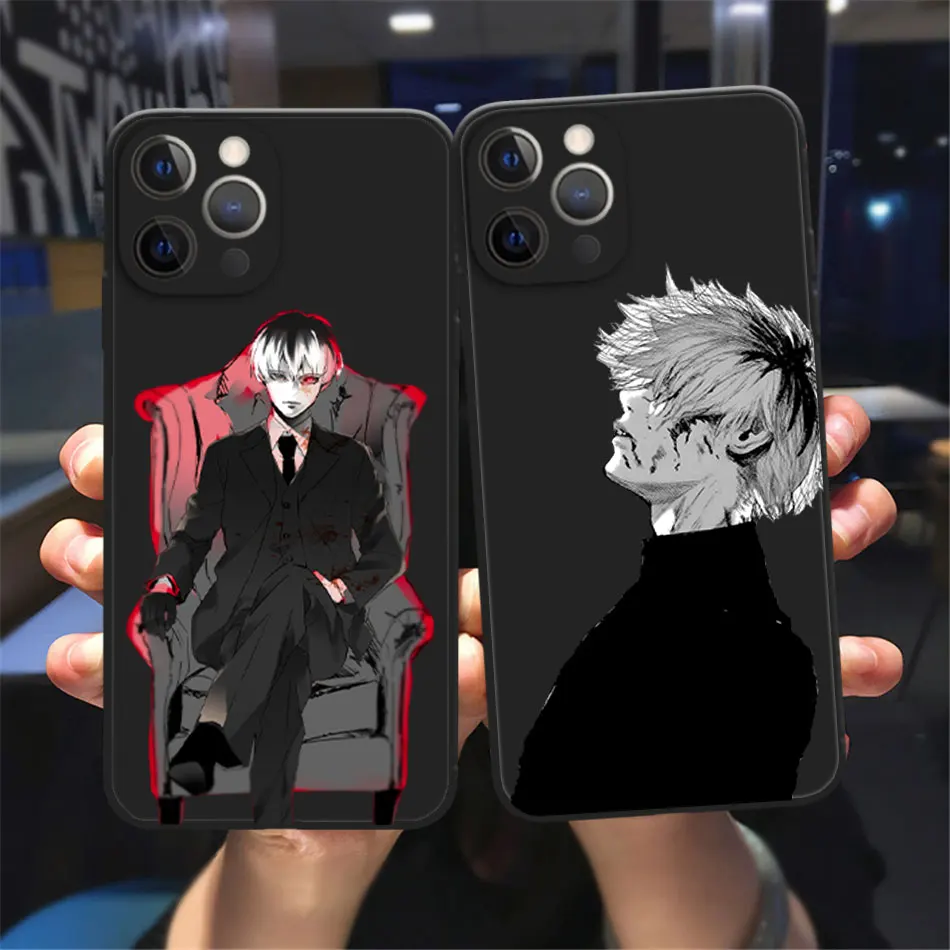 

Anime Tokyo Ghoul Kaneki Ken Phone Case For iPhone 11 12 13 Pro Max X XR XS MAX X 8 7 Plus 13Mini Black Soft Bumper Back Cover