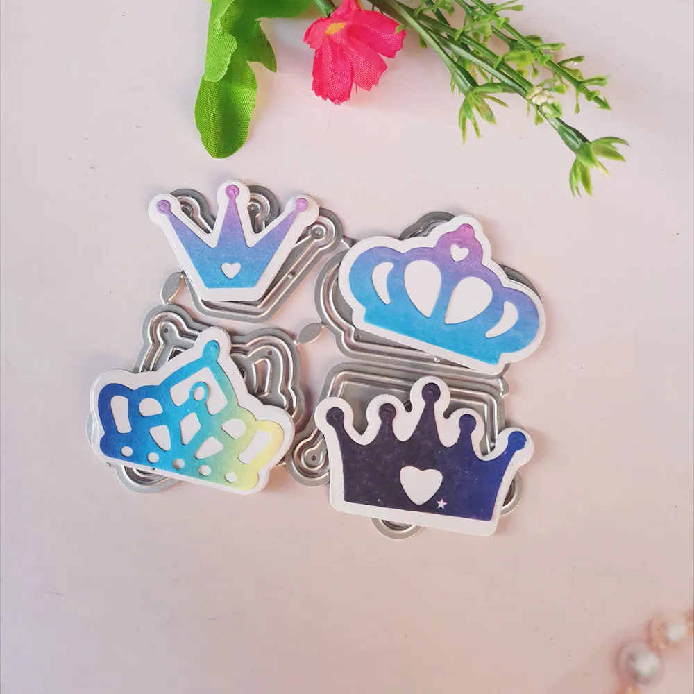 4 шт. короны металлическая высекальная форма Скрапбукинг Украшение тиснение