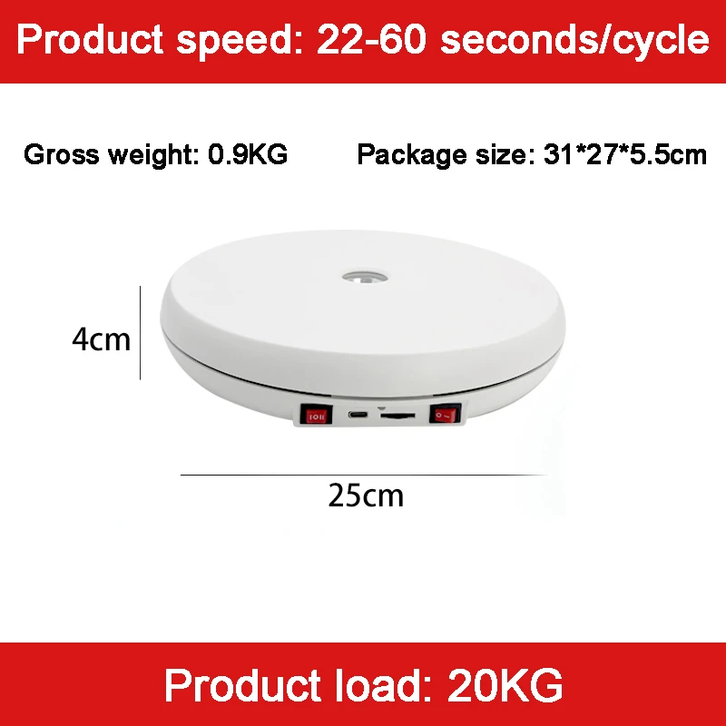 

GJUELIRRA Electric Noiseless Rotary Table