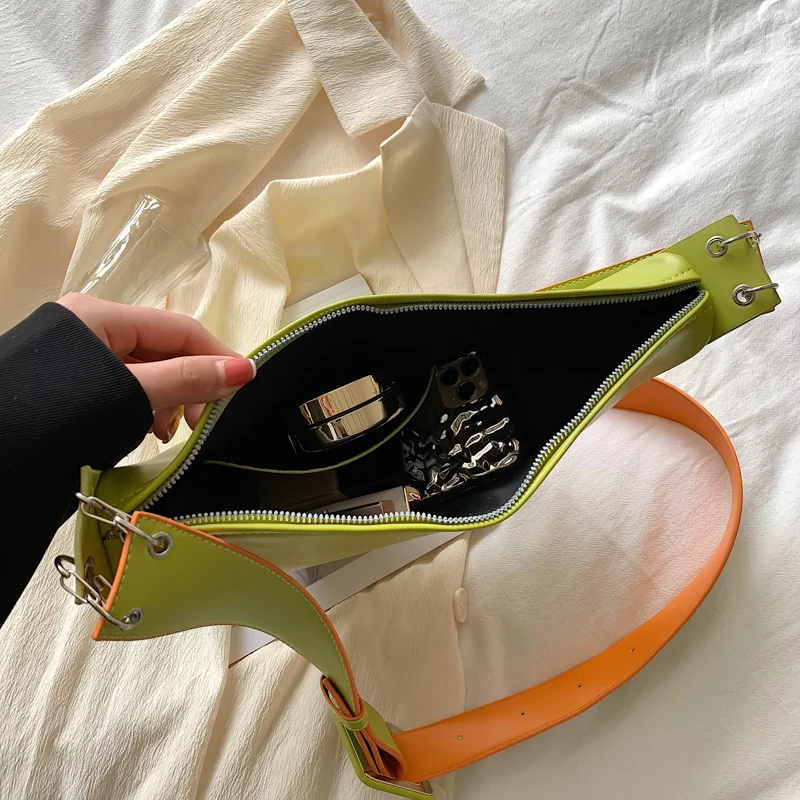 Solid Color Triangle PU Leather Shoulder Bag for Women 2023 Adjustable Shoulder Straps Female Crossbody Bag Designer Luxury Bag