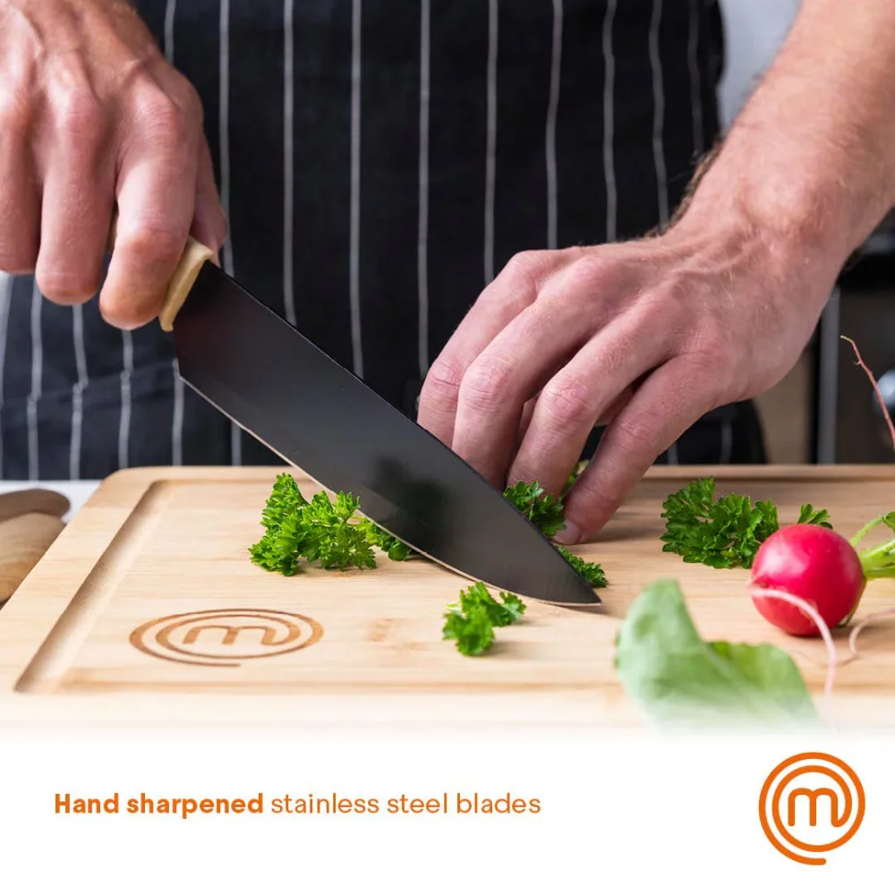 

MasterChef 8 Piece Knife & Board Set, 5 Kitchen Knives and 3 Cutting Boards