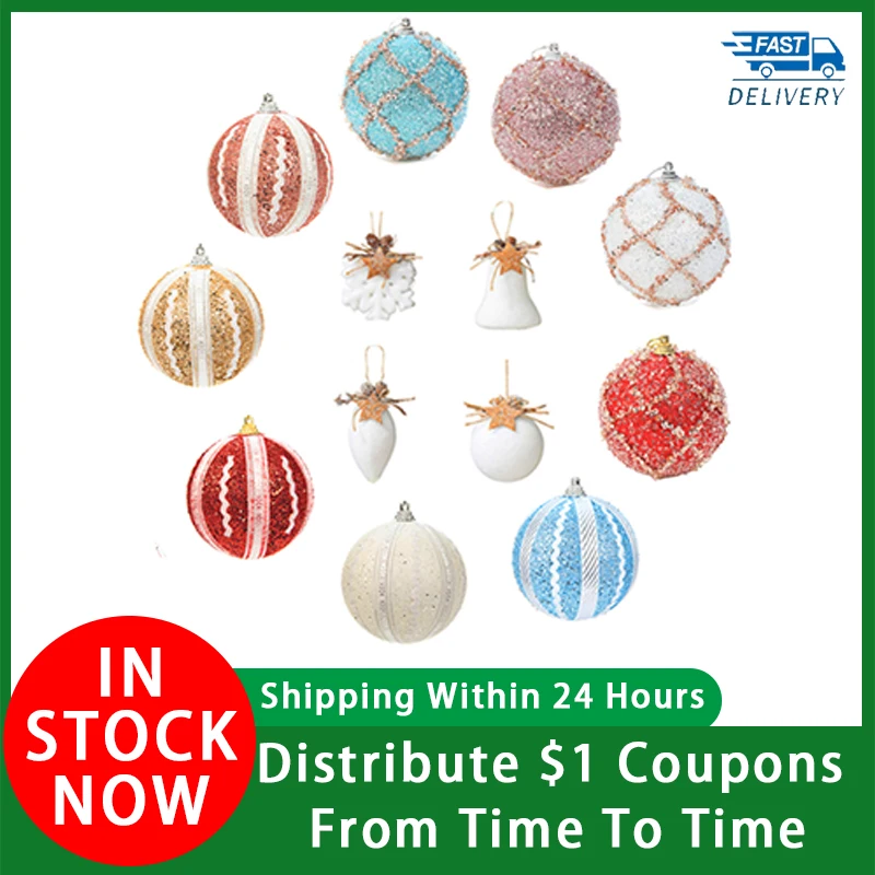 

Рождественские подвесные шарики диаметром 8 см, кружевное Сетчатое Рождественское украшение, оптовая продажа, шар из пенопласта, свадебные ...