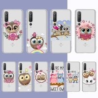 cute owl hearts lover phone case for redmi note 5 7 8 9 10 a k20 pro max lite for xiaomi 10pro 10t