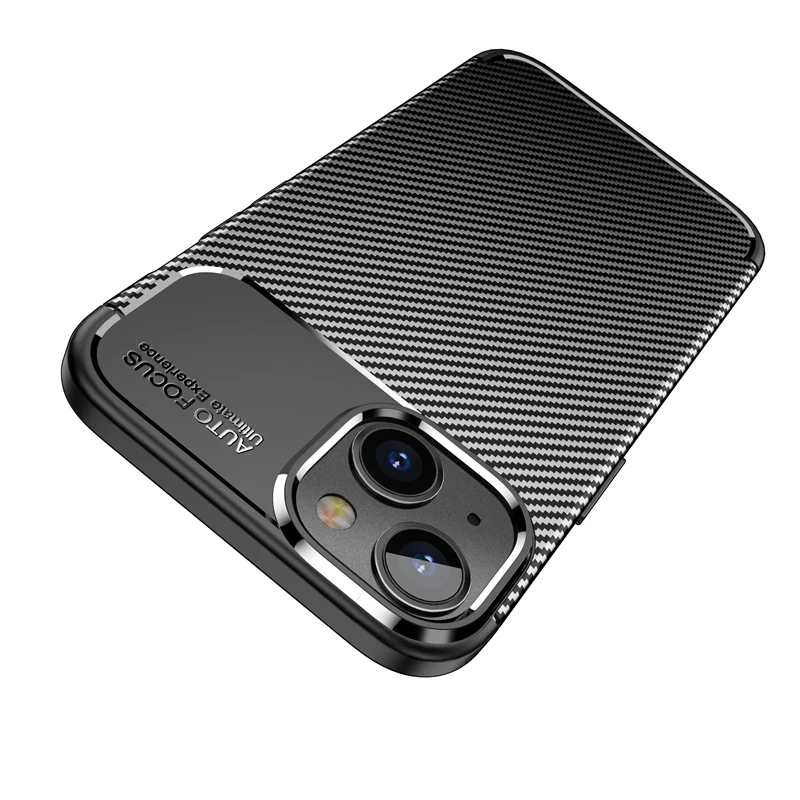 

Carbon Fiber Cover For iPhone 14 Case Bumper Anti-knock Silicone Case For iPhone 14 Ultra Thin Case For iPhone 14 Plus 4 Pro Max