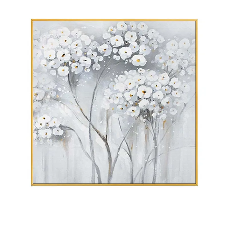 

QIUQIANJZX Hand-painted oil painting porch Setting wall The restaurant Adornment picture sitting room dandelion