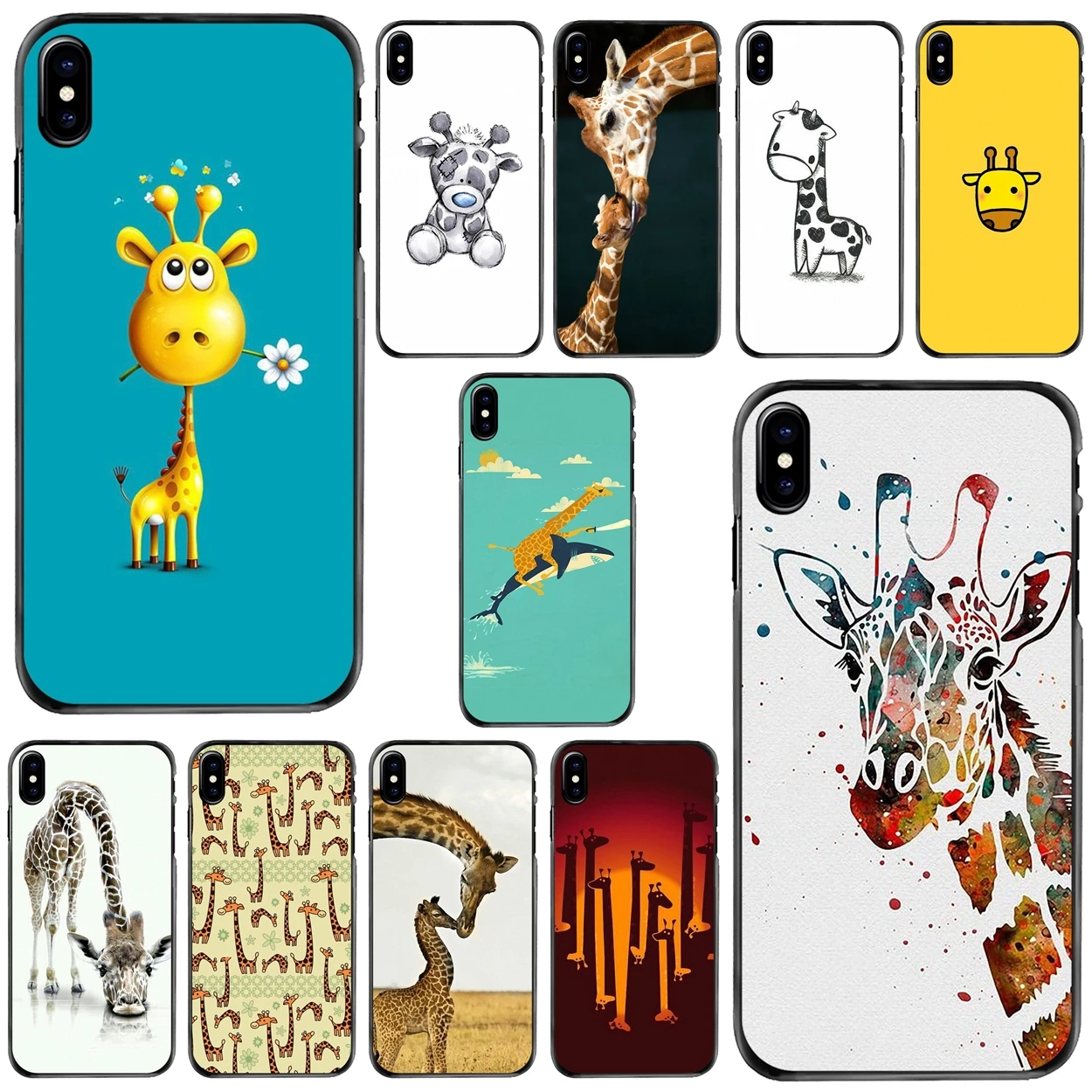 

Big head giraffe Poster For Apple iPhone 11 12 13 14 Pro MAX Mini 5 5S SE 6 6S 7 8 Plus 10 X XR XS Hard Phone Shell Case