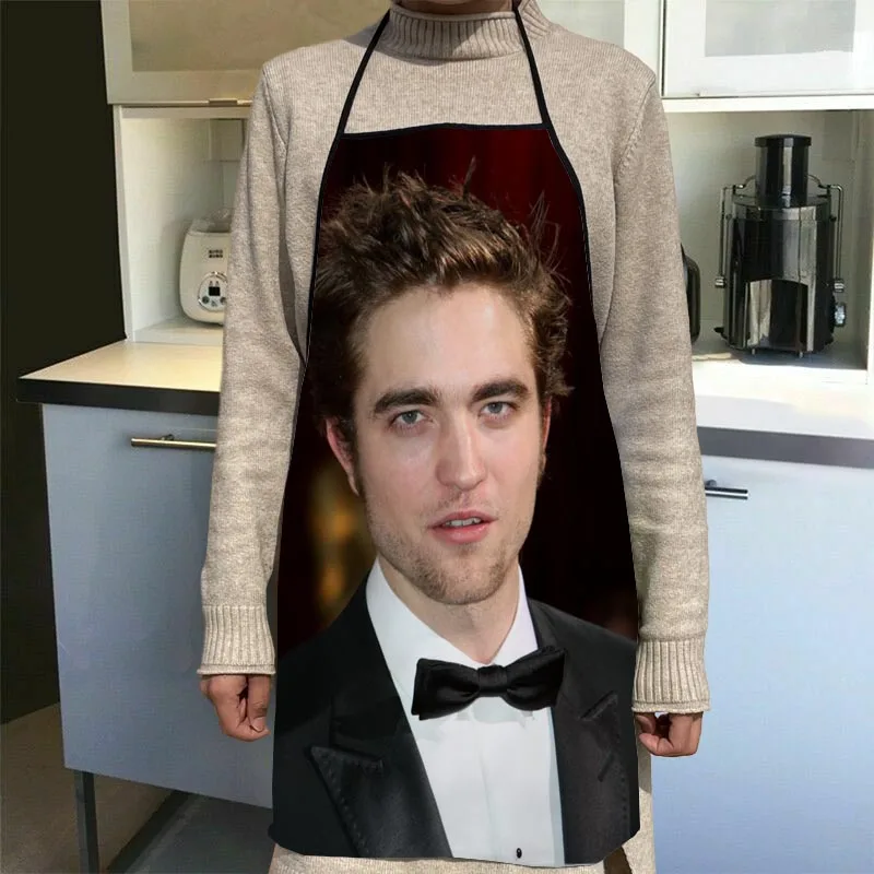 

Robert Pattinson Aprons Home Coffee Shop Cleaning Aprons Anti-Dirty Kitchen Accessories For Men Women 50x75cm,68x95cm Funy Gift