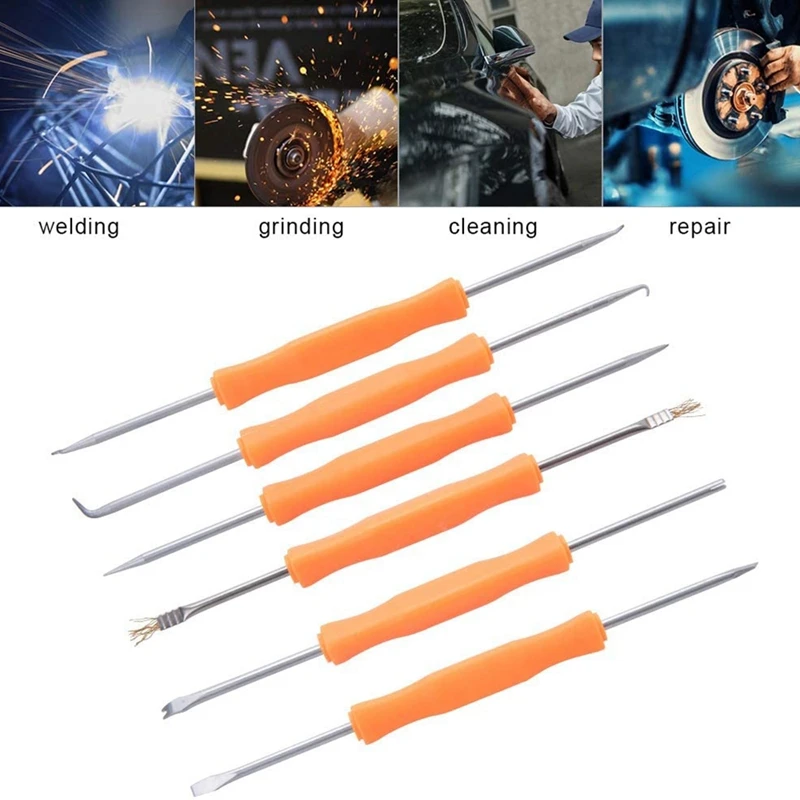 

6 Pcs Soldering Assist Set Solder Assist Tools Electronic Components Welding Grinding Tool Kit PCB Cleaning Kit Set