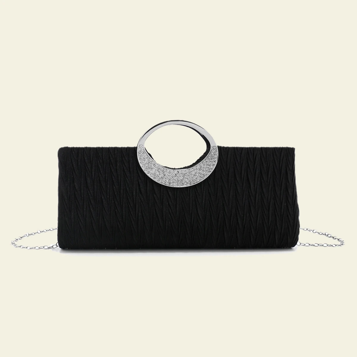 Женская вечерняя сумочка с рюшами блестящая женская сумка-клатч модная зеленая