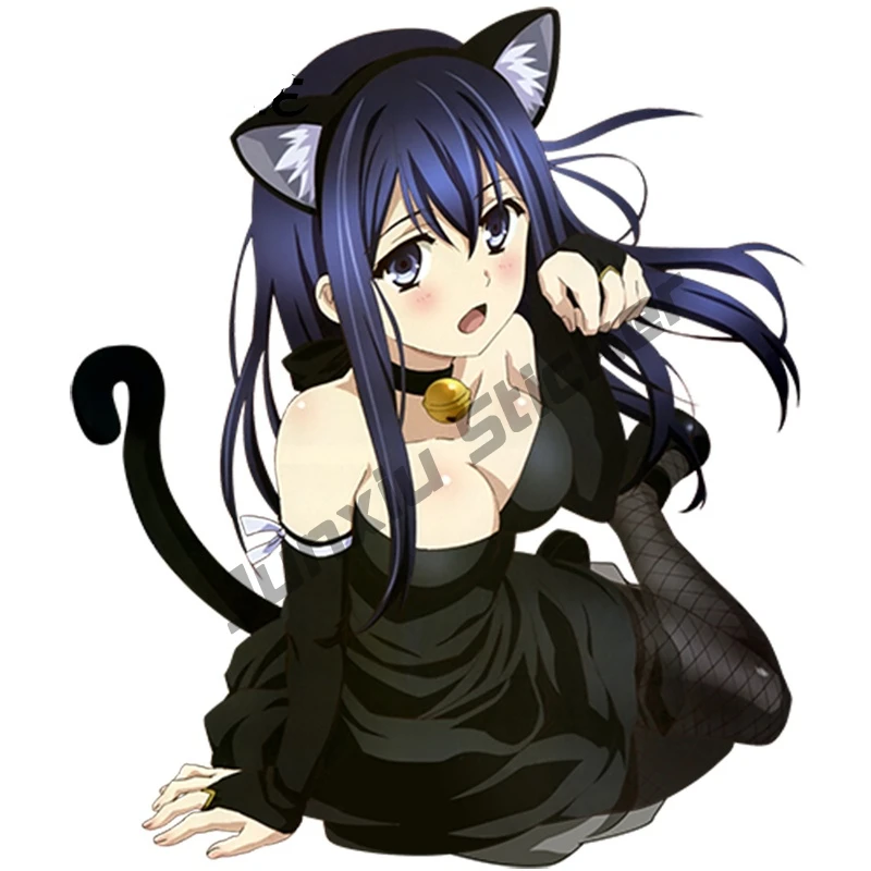

Car Sticker Car Styling Sexy Cat Girl Beauty Kuroha Neko Render for Bumper Camper Window Decal Waterproof Accessories PVC13x11cm