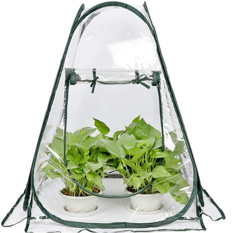 

Mini Greenhouse Plant Grow Tent Indoor Outdoor Foldable Gardening Greenhouse Succulent Flowers Warm Cover Windproof Flower House