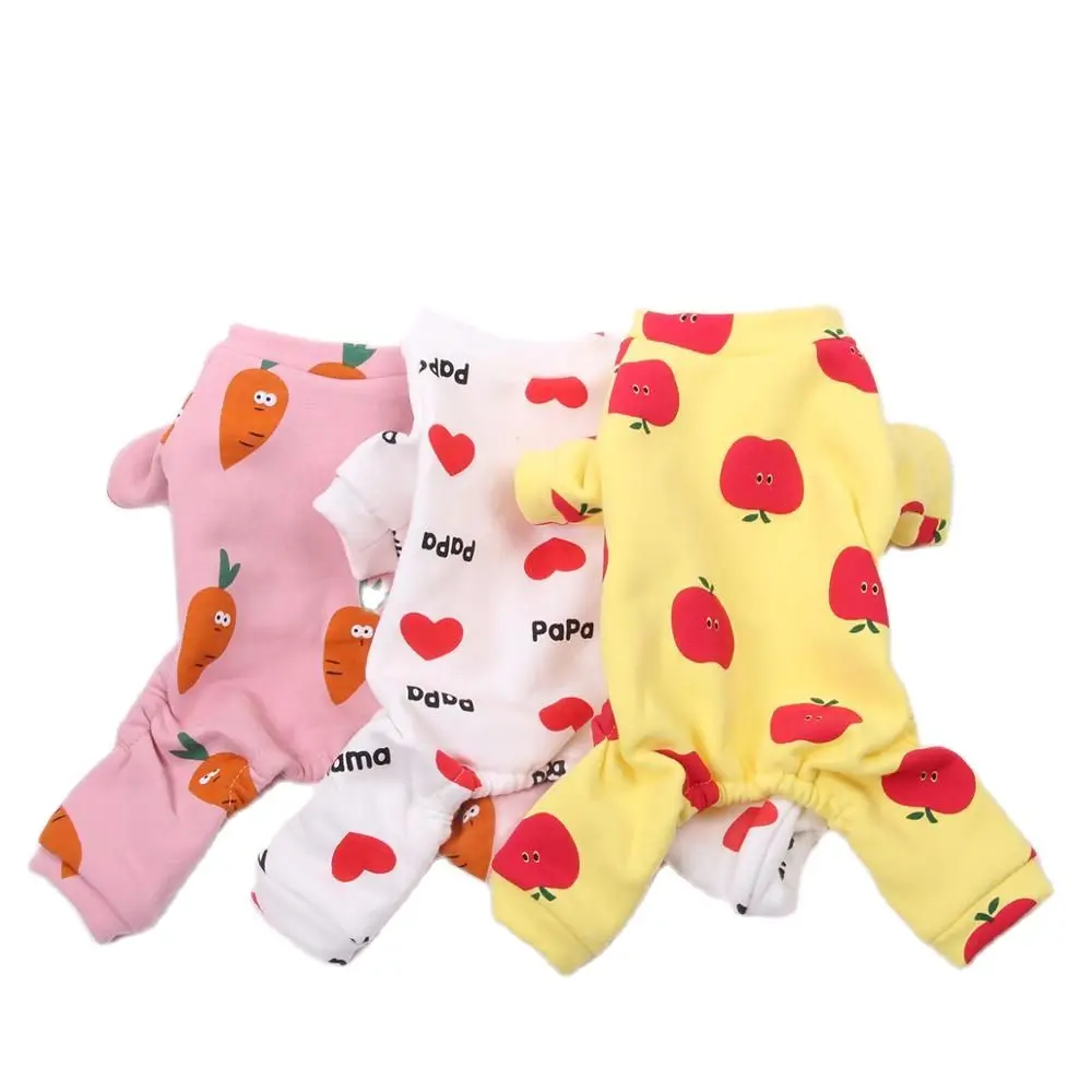 Теплый Пижамный комбинезон для собак спортивный костюм кошек зимние штаны