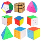 Picube осевая ветряная мельница Фишер Little Magic 3x3 Eitan Lvy cube Mirror Blue с черным углеродным волокном Speed Cube Puzzle