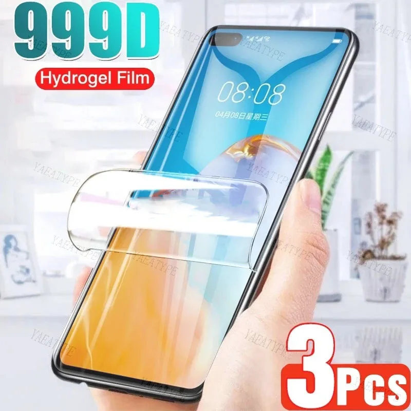 Гидрогелевая пленка 3 шт., Защитная пленка для экрана Huawei P40 Pro Plus P40 40Pro P40pro HD, не закаленное стекло