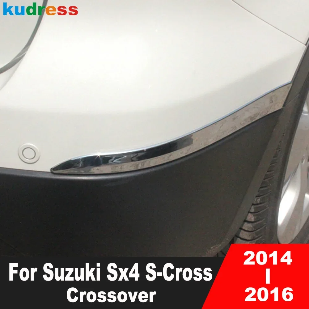 

Для Suzuki Sx4 S-Cross Crossover 2013 2014 2015 2016, хромированный передний и задний бампер автомобиля, полоски для век, накладка, автоаксессуары