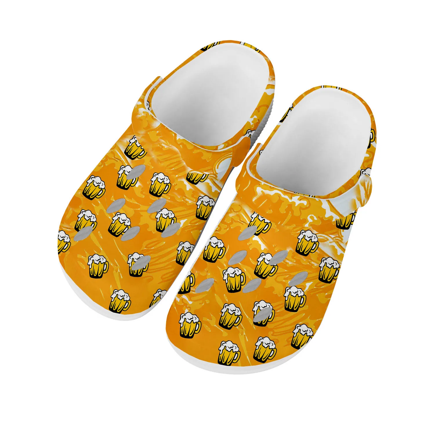 

Beer Unisex 3D Print Home Clogs Custom Water Shoes Mens Womens Teenager Shoe Garden Clog Breathable Beach Hole Slippers White