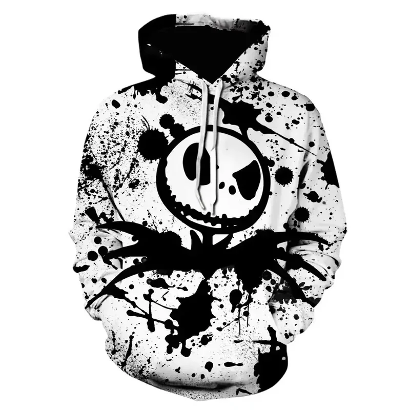 Новинка осенние толстовки на Хэллоуин с капюшоном 3D принтом Кошмар перед