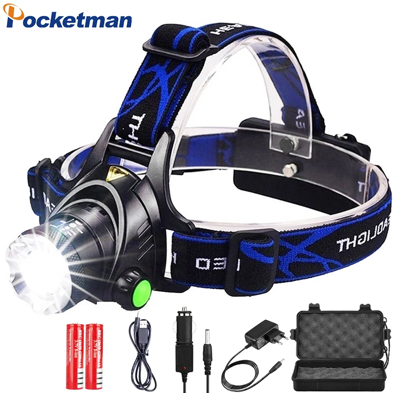 

Перезаряжаемый налобный фонарь, суперъяркий Головной фонарь, 18650, водонепроницаемый Головной фонарь, Рабочая лампа, жесткая головного света для рыбалки на открытом воздухе
