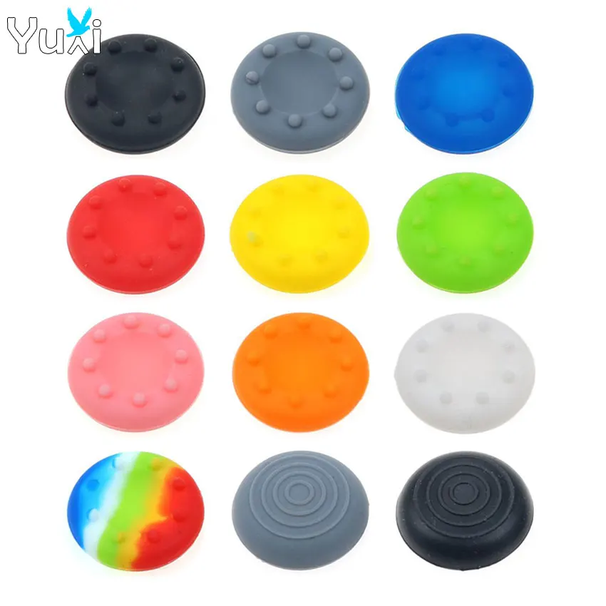 

YuXi 10pcs Silicone Analog Thumb Stick Joystick Grips Cover for PS4 PS5 for PS3 Controller Thumbstick Caps for Xbox 360 One