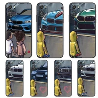 boy see sports car jdm drift for xiaomi redmi note 10s 10 9t 9s 9 8t 8 7s 7 6 5a 5 pro max soft black phone case